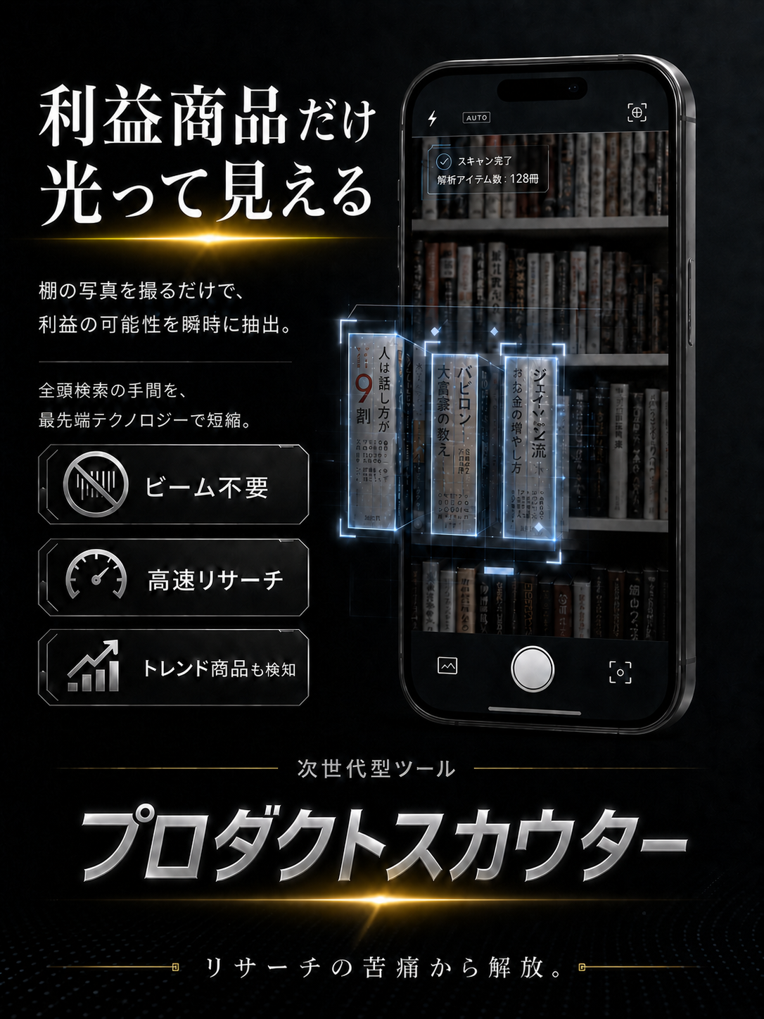 利益商品だけ光って見える。棚の写真を撮るだけで利益の可能性を瞬時に抽出する、次世代型ツール プロダクトスカウター。